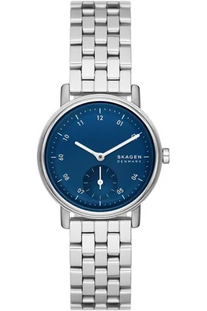 Skagen Quarzuhr KUPPEL LILLE SKW3129, Armbanduhr, Damenuhr, dezentrale Sekunde, Edelstahlarmband