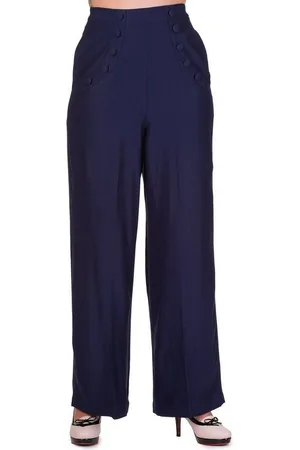 Banned Retro Schlaghose Retro Full Moon Navy Vintage Trousers 40er Jahre Stil - Verkäufer: Schompi Trading e.K.