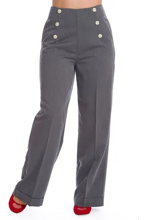 Banned Retro Marlene-Hose Retro Adventures Ahead Vintage Trousers 40er Jahre Stil - Verkäufer: Schompi Trading e.K.