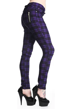 Banned Retro Röhrenhose Forever Yours Skinny Jeans Kariert Tartan - Verkäufer: Schompi Trading e.K.