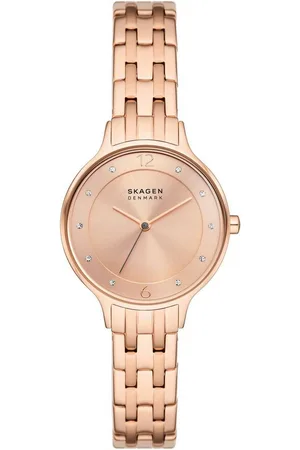 Skagen Quarzuhr ANITA LILLE SKW3128, Armbanduhr, Damenuhr, Edelstahlarmband, analog, Glassteine