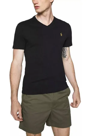 Ralph Lauren T-Shirt V-Neck T-Shirt Custom Slim Fit Luxuriöser Interlock-Stoff Hochwertige Jersey-Qualität aus Bio-Baumwolle - Verkäufer: eldigo