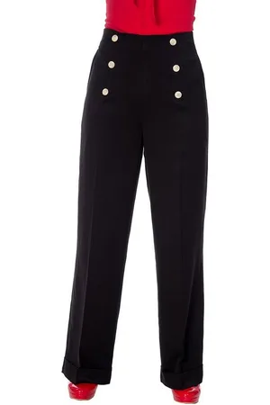 Banned Retro Marlene-Hose Retro Adventures Ahead Vintage Trousers 40er Jahre Stil - Verkäufer: Schompi Trading e.K.