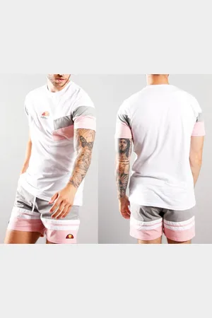 Ellesse T-Shirt Vallone Extra Slim Fit Retro Top Absolute Comfort Luxury Cotton Dreifarbiges Design, Pure Baumwolle, gummierten Logoprint - Verkäufer: eldigo