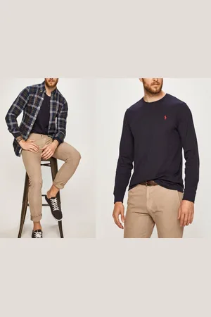Ralph Lauren Langarmshirt Longsleeve Custom Slim Fit Gerippten Bündchen, vereint Komfort und Stil - Verkäufer: eldigo