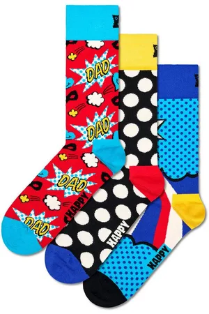 Happy Socks Basicsocken 3-Pack Super Dad Socks Gift Set Aus weicher Baumwolle - Verkäufer: GoJungo GmbH