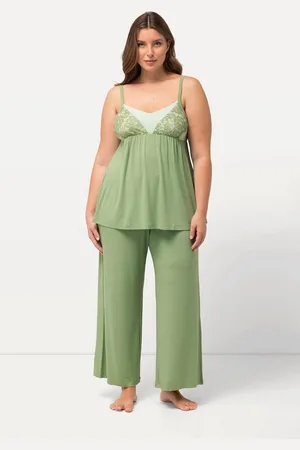 Ulla Popken Pyjama Pyjama Spitzenband V-Ausschnitt ärmellos - Verkäufer: Popken Fashion Group