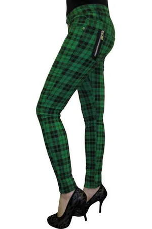 Banned Retro Röhrenhose Forever Yours Skinny Jeans Kariert Tartan - Verkäufer: Schompi Trading e.K.