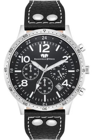 Rhodenwald & Söhne Chronograph Flight Captain schwarz, mit Echtleder-Armband - Verkäufer: Juvalia
