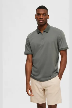 SELECTED Poloshirt SLHFAVE ZIP SS POLO NOOS
