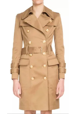 Balmain Trenchcoat Double-Breasted Golden Button t Pariser Flair Mantel S Gunflap und Rückenklappe für zusätzlichen Schutz und Stil - Verkäufer: eldigo