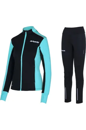 Airtracks Lauftights Winter Damen Laufset Pro Line: Laufshirt + Hose Lang (Laufbekleidung mit warme Thermoqualität, Laufset 2 -tlg) bei kaltem Wetter Herbst - Winter » S M L Xl XXL XXXL « - Verkäufer: Sport