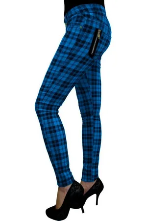 Banned Retro Röhrenhose Forever Yours Skinny Jeans Kariert Tartan - Verkäufer: Schompi Trading e.K.