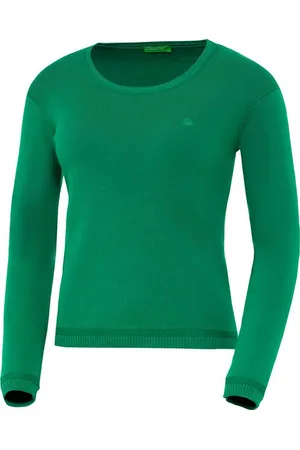 Benetton Rundhalspullover aus hochwertigem, hautsympathischem Feinstrick - Verkäufer: Vorteilshop