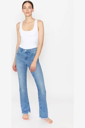 Angels Bootcut-Jeans LENI SLIT FRINGE