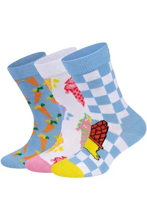 Happy Socks Basicsocken 3-Pack Kids Ice Cream-Carrot Socks Aus nachhaltiger Baumwolle - Verkäufer: GoJungo GmbH