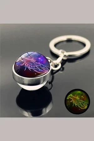 Eyecatcher Schlüsselanhänger Sternzeichen Schlüsselanhänger Holobild in Glaskugel - Verkäufer:
