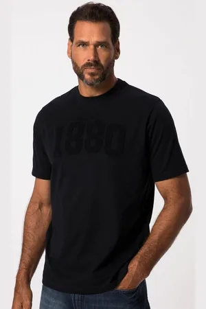 JP 1880 T-Shirt T-Shirt Halbarm Rundhals 1880 Brust-Badge bis 8 XL - Verkäufer: Popken Fashion Group