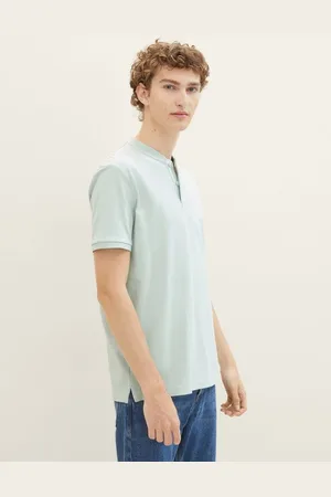TOM TAILOR Poloshirt Basic Poloshirt mit Bomberkragen mit Logo Print - Verkäufer: TOM TAILOR