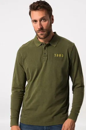 JP 1880 Poloshirt Poloshirt Langarm Pikee Badges Tall - Verkäufer: Popken Fashion Group