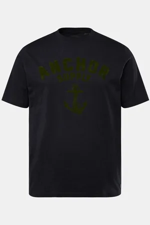 JP 1880 T-Shirt T-Shirt Halbarm Rundhals Brustprint bis 8 XL - Verkäufer: Popken Fashion Group