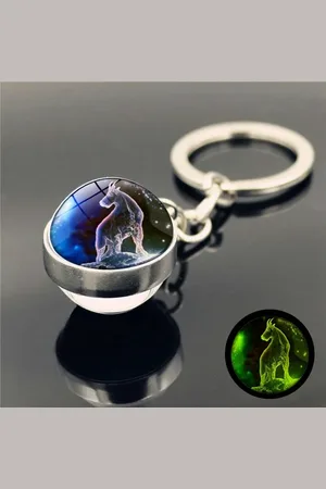 Eyecatcher Schlüsselanhänger Sternzeichen Schlüsselanhänger Holobild in Glaskugel - Verkäufer: