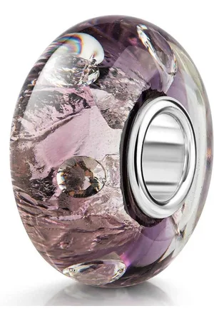 Materia Bead Glas Charm Glitzerfolie mit Zirkonia 1065, Kern aus 925 Sterling Silber - Verkäufer: Schmuck