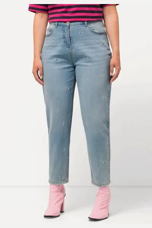 Ulla Popken Regular-fit-Jeans Mom-Jeans Herz-Stickerei 5-Pocket-Schnitt - Verkäufer: Popken Fashion Group