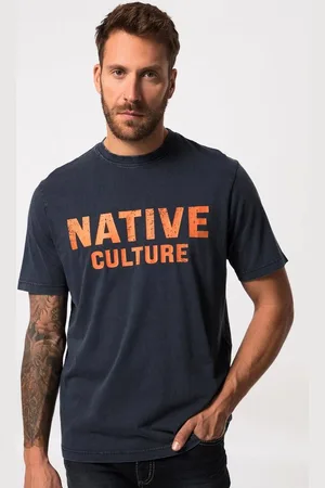 JP 1880 T-Shirt T-Shirt Halbarm Vintage Look Rundhals Brust-Print - Verkäufer: Popken Fashion Group