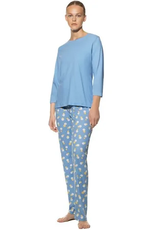 Mey Pyjama Damen Pyjama 3/4 Arm 14098 angel blue (1 Stück, 1 tlg., 1 Stück) - Verkäufer: Mein Style