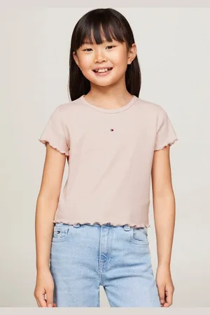Tommy Hilfiger T-Shirt ESSENTIAL RIB TOP S/S Kinder bis 16 Jahre