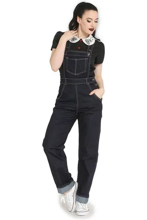 Hell Bunny Latzhose Elly May Denim Dungaree Retro Vintage 50s Rockabilly - Verkäufer: Schompi Trading e.K.