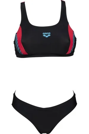 Arena Bügel-Bikini NOS W THREEFOLD TWO PIECES,BL-BL-AN BLACK-BLACK-ANGURIA - Verkäufer: Sport Seeger