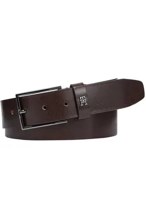 Tommy Hilfiger Ledergürtel TH IMD 3.5 mit Metall-Label am Verschluss