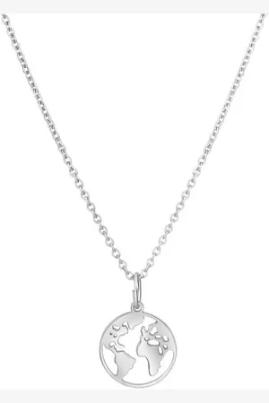vivance collection Kette mit Anhänger 925/- Sterling Silber rhodiniert Motiv Erde