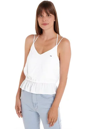 Tommy Hilfiger Blusentop TJW ESSENTIAL STRAPPY TOP mit Logo