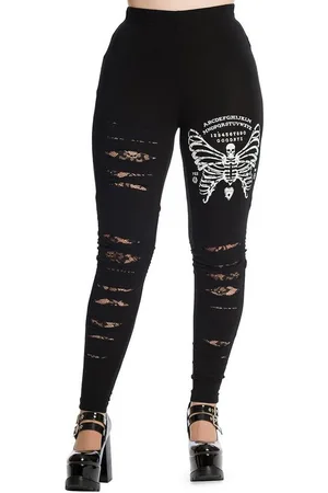 Banned Retro Leggings Skeleton Butterfly Gothic Distressed Spitze - Verkäufer: Schompi Trading e.K.