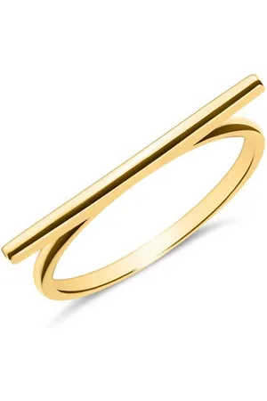 Unique Goldring Ring für Damen im Bar Design aus 9K Gold (Größe: 60mm) - Verkäufer: Jewelry GmbH