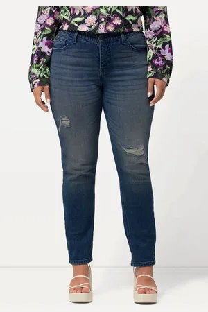 Ulla Popken Regular-fit-Jeans Jeans Sammy Destroy-Effekte schmales Bein - Verkäufer: Popken Fashion Group