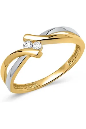 Unique Goldring Eleganter Ring aus 333er Echtgold bicolor (Weißgold + Gelbgold) GR0067 - Verkäufer: Jewelry GmbH
