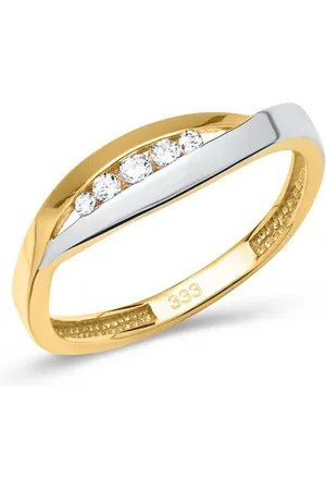 Unique Goldring Gelb- & Weißgoldring mit Zirkoniasteinen GR0071 - Verkäufer: Jewelry GmbH
