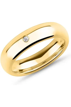 Unique Fingerring Damenring aus vergoldetem Edelstahl 5mm breit R9205cz - Verkäufer: Jewelry GmbH