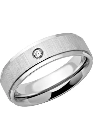 Unique Fingerring Moderner Edelstahl Ring mattiert mit Zirkonia R9106cz - Verkäufer: Jewelry GmbH