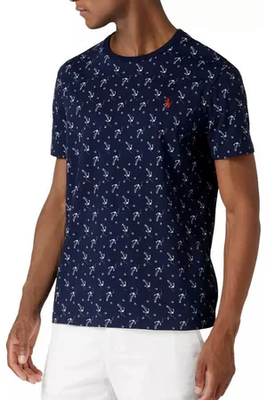 Ralph Lauren T-Shirt mit Allover-Muster Custom Slim Fit Navy Ein integrierter QR-Code garantiert die Echtheit des Produkts - Verkäufer: eldigo