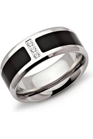 Unique Fingerring Edelstahlring Ionic Black Plating Zirkonia R9089cz - Verkäufer: Jewelry GmbH