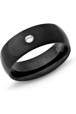 Unique Fingerring Geschwärzter (IBP) Ring Edelstahl 7mm Zirkonia R9093cz - Verkäufer: Jewelry GmbH