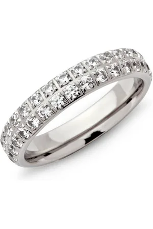 Unique Fingerring Edelstahlring komplett mit Zirkonia besetzt R9086cz - Verkäufer: Jewelry GmbH