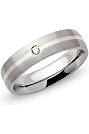 Unique Fingerring Exklusiver Edelstahlring Silber Zirkonia 5mm - R9118cz - Verkäufer: Jewelry GmbH