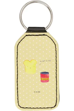Mr. & Mrs. Panda Schlüsselanhänger Toast Marmelade - Pastell - Geschenk, Taschenanhänger, Tiermotiv (1-tlg), Liebevolle Motive - Verkäufer: