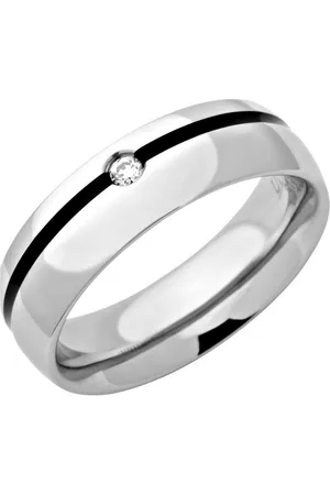 Unique Fingerring Glänzender Edelstahlring - Zirkonia Lack 6mm - R9114cz - Verkäufer: Jewelry GmbH